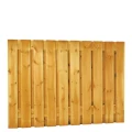 Grenen geschaafd plankenscherm 21-planks 15 mm, 180 x 130 cm, verticaal recht, groen geïmpregneerd.