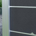 Elephant schutting Modular Evo houtcomposiet 180x180 cm Rock Grey, alu profielen