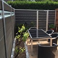 Elephant schutting Modular Evo houtcomposiet 180x200 cm Rock Grey, alu profielen