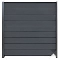Elephant schutting Modular Evo houtcomposiet 180x200 cm Rock Grey, antraciet profielen