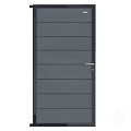 Elephant tuindeur Modular Evo houtcomposiet 90x174 cm Rock Grey, antraciet beslag