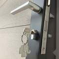 Elephant tuindeur Modular Evo houtcomposiet 90x195 cm Bicolor grijs, antraciet beslag