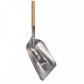 Schop - Karlstad - Aluminium - Met slijtstrip - Houten steel - 85 cm