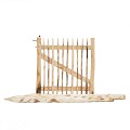 Kastanjehouten poort rustiek 120x120cm (incl. 2 palen)