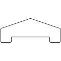 Hardhouten afdeklat Piramide 180 cm