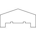 Lariks/Douglas Afdeklat Piramide 180 cm geschaafd, gedroogd (3-planks)