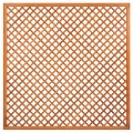 Trellis, diagonaal hardhout met lijst 180x180 cm glad geschaafd