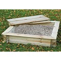 Zandbak Vierkant met deksel 120x120x24 cm
