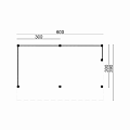 DHZ Kapschuur Goor - Zwart 600x300 cm, incl. schroefpakket (2 colli)