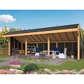 DHZ Kapschuur Boekelo - Zwart 900x250 cm incl. schroefpakket (2 colli)