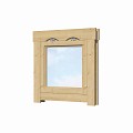 Uitzetraam+kozijn W4 enkel glas