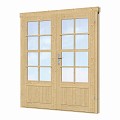 Dubbele deur+kozijn dubbel glas DL7