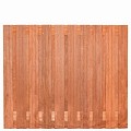 Tuinscherm hardhout 21 planks Dronten 180x150 cm