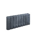 Rondo Palissadeband 8x25x50 cm Zwart
