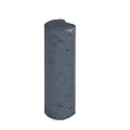 Palissaden Ø8x25 cm Zwart