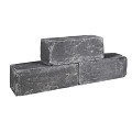 Palinoblock getrommeld 60x15x15 cm Antraciet
