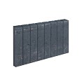 Blokjesband 6x35x50 cm Zwart
