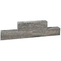 Forto Walling 60x10x10 cm Grijs/Zwart