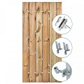 Tuindeur geïmpregneerd Privacy + rvs inbouwslotset 195x130 cm