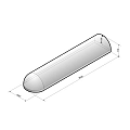 Schampband 20x11x95 1-zijdig rond grijs plakband