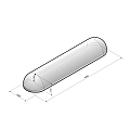 Schampband 20x11x95 2-zijdig rond grijs plakband