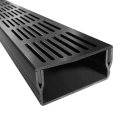 U-Drain afvoergoot WaterWijs 5-10/200 cm zwart