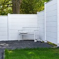 Berton©-motiefplaat smal wit/grijs H26xD3,5xL184 cm blokhutprofiel