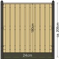 Berton©-paal Schelde wit/grijs, diamantkop 8,5x8,5x277 cm Hoekmodel