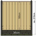 Berton©-paal IJssel wit/grijs, diamantkop 10x10x308 cm hoekmodel