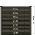 Berton©-sleufpaal Reest wit/grijs 11,5x11,5x246 cm hoekmodel