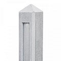 Berton©-paal Hunze wit/grijs, diamantkop 10x10x145 cm eindmodel