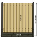Berton©-paal IJssel antraciet, diamantkop 10x10x280 cm T-model