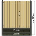 Berton©-paal IJssel antraciet, diamantkop 10x10x308 cm hoekmodel