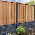 Berton©-paal Geul antraciet, diamantkop 10x10x280 cm met kabeldoorvoer