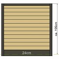 Berton©-sleufpaal Zaan antraciet, vlakke kop 10x10x275 cm eindmodel met brede ondersleuf
