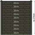 Berton©-sleufpaal Reest antraciet 11,5x11,5x280 cm tussenmodel