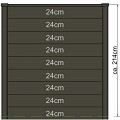 Berton©-sleufpaal Reest antraciet 11,5x11,5x280 cm tussenmodel