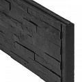 Berton©-motiefplaat smal antraciet gecoat H26xD3,5xL184 cm leisteenmotief