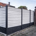 Berton©-motiefplaat smal antraciet gecoat H26xD3,5xL184 cm romeins motief