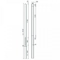 Berton©-paal Amstel LG, antraciet gecoat, diamantkop 10x10x280 cm T-model