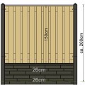 Berton©-paal Geul antraciet gecoat, diamantkop 10x10x280 cm kabeldoorvoer