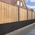 Berton©-paal Geul antraciet gecoat, diamantkop 10x10x280 cm kabeldoorvoer