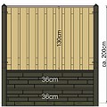 Berton©-motiefpaal Schie antraciet gecoat, diamantkop 10x10x280 cm met kabeldoorvoer