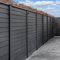 Berton©-sleufpaal Reest antraciet gecoat 11,5x11,5x272 cm eindmodel