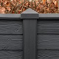 Berton©-sleufpaal Reest antraciet gecoat 11,5x11,5x272 cm eindmodel