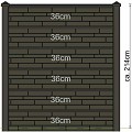 Berton©-sleufpaal Reest antraciet gecoat 11,5x11,5x280 cm tussenmodel