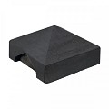 Berton© afdekpet antraciet gecoat, diamantkop 14x14x5 cm eindmodel