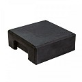 Berton© afdekpet antraciet gecoat, vlakke kop 14x14x5 cm eindmodel