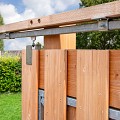 Tuindeur schuifsysteem Red Class Wood H195x130 cm