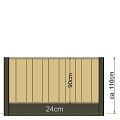 Berton©-E-sleufpaal Vecht wit/grijs 10x10x180 cm tussenmodel